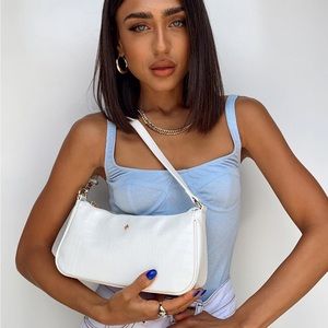 Peta & Jain Piper White Croc Bag